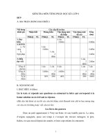 KIỂM TRA MÔN TIẾNG PHÁP, HỌC KÌ I, LỚP 8 Đề 9 pot