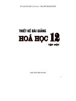Thiết kế bài giảng Hóa Học 12 tập 1 part 1 ppt