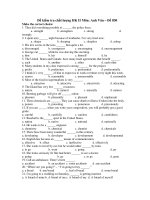 Đề kiểm tra chất lượng HK II Môn: Anh Văn – Đề 030 pps