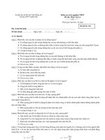 Kiểm tra trắc nghiệm THPT Đề thi: Môn Vật Lý - Mã đề thi: 104 docx