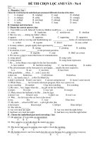 ĐỀ THI CHỌN LỌC ANH VĂN - No 4 pdf