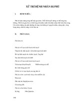 Điều trị nội khoa - XỬ TRÍ BỆNH NHÂN BỊ PHÙ pptx