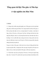 Tổng quan tài liệu Nho giáo và Nho học ở viện nghiên cứu Hán Nôm pptx