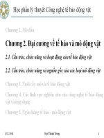 Công nghệ tê bào động vật : Đại cương về tế bào và mô động vật part 1 doc