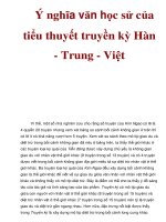 Ý nghĩa văn học sử của tiểu thuyết truyền kỳ Hàn - Trung - Việt pptx