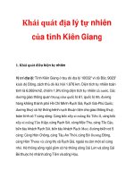 Khái quát địa lý tự nhiên của tỉnh Kiên Giang doc