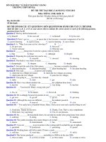 ĐỀ THI THỬ ĐẠI HỌC,CAO ĐẲNG NĂM 2011 Môn: TIẾNG ANH - TRƯỜNG THPT BỐ HẠ ppt