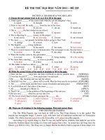 ĐỀ THI THỬ ĐẠI HỌC NĂM 2011 – ĐỀ 203 ppsx