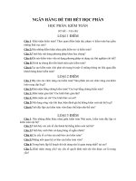 NGÂN HÀNG ĐỀ THI HẾT HỌC PHẦN HỌC PHẦN: KIỂM TOÁN pdf