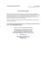 Thống kê về kinh tế việt nam của IMF 2007 INTERNATIONAL MONETARY FUND VIETNAM statistical appendix