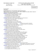 BỘ GIÁO DỤC VÀ ĐÀO TẠOĐỀ CHÍNH THỨC 96 pptx