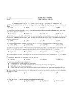 KIỂM TRA 45 PHÚT Môn : Vật lí 12A - Bài số 2 pdf