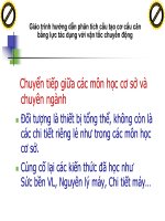 Giáo trình hướng dẫn phân tích cấu tạo cơ cấu cân bằng lực tác dụng với vận tốc chuyển động p1 pptx