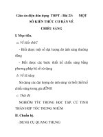 Giáo án điện dân dụng THPT - Bài 23: SỐ KIẾN THỨC CƠ BẢN VỀ CHIẾU SÁNG doc