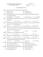BÀI KIỂM TRA 45 PHÚT VẬT LÝ - MÃ ĐỀ: 025 pdf
