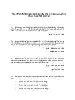 Giáo trình hướng dẫn cách đầu tư cho một doanh nghiệp nhằm mục đích sinh lợi phần 1 pot