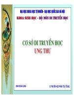 Cơ sở di truyền ung thư part 1 pdf