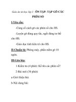 Giáo án tin học lớp 3 - ÔN TẬP: TẬP GÕ CÁC PHÍM SỐ I-Yêu cầu: -Củng cố cách pot