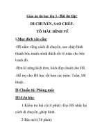 Giáo án tin học lớp 3 - Bài ôn tập: DI CHUYỂN, SAO CHÉP. TÔ MÀU HÌNH VẼ ppt