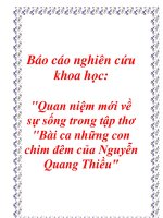 Báo cáo nghiên cứu khoa học: 
