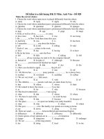 Đề kiểm tra chất lượng HK II Môn: Anh Văn – Đề 028 potx