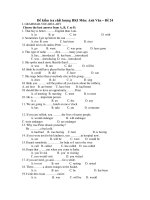 Đề kiểm tra chất lượng HKI Môn: Anh Văn – Đề 24 ppsx