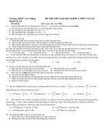 Đề thi thử đại học khối a Môn vật lí - Mã đề số 121 ppsx