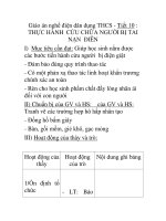 Giáo án nghề điện dân dụng THCS - Tiết 10 : THỰC HÀNH CỨU CHỮA NGƯỜI BỊ TAI NẠN ĐIÊN pdf