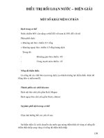 Điều trị nội khoa - ĐIỀU TRỊ RỐI LOẠN NƯỚC – ĐIỆN GIẢI doc