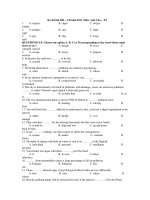 Kỳ thi thử ĐH – CĐ năm 2011 Môn: Anh Văn – T3 potx