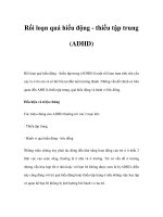 Rối loạn quá hiếu động - thiếu tập trung (ADHD) potx