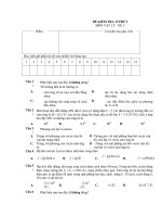 ĐỀ KIỂM TRA 15 PHÚT MÔN VẬT LÝ - ĐỀ 2 pdf