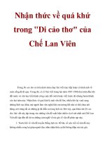 Nhận thức về quá khứ trong 