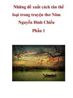 Những đề xuất cách tân thể loại trong truyện thơ Nôm Nguyễn Đình Chiểu Phần 1 pps