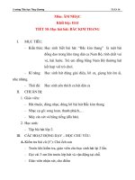 Giáo án âm nhạc lớp 2: Học hát bài: BẮC KIM THANG pdf
