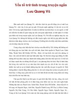 Yếu tố trữ tình trong truyện ngắn Lưu Quang Vũ doc