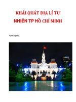 KHÁI QUÁT ĐỊA LÍ TỰ NHIÊN TP HỒ CHÍ MINH pot