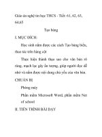 Giáo án nghệ tin học THCS - Tiết: 61, 62, 63, 64,65 Tạo bảng pps