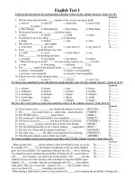 English Test 1 ppsx