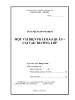 skkn một vài biện pháp bảo quản, cải tạo trường lớp