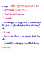 CƠ HỌC ỨNG DỤNG - PHẦN 2 ĐỘNG HỌC - CHƯƠNG 4 doc