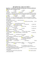 ĐỀ KIỂM TRA ANH VĂN TEST 5 doc