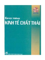 Giáo trình kinh tế chất thải - Mở đầu pot