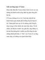 Giấc mơ lãng mạn về Venice docx
