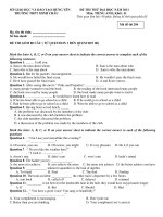 ĐỀ THI THỬ ĐẠI HỌC NĂM 2011 Môn: TIẾNG ANH - Mã đề thi 284 docx