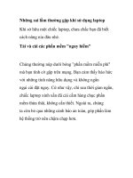 Những sai lầm thường gặp khi sử dụng laptop doc