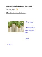 Hô biến củ cải trắng thành hoa hồng song hỷ Úm ba la xì bùa pps