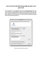 Làm sao lấy lại mật khẩu đăng nhập đã quên (reset password) pot
