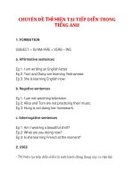 CHUYÊN ĐỀ THÌ HIỆN TẠI TIẾP DIỄN TRONG TIẾNG ANH potx