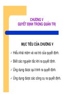 Bài giảng Nguyên lý Quản trị học - Chương 5 pot
